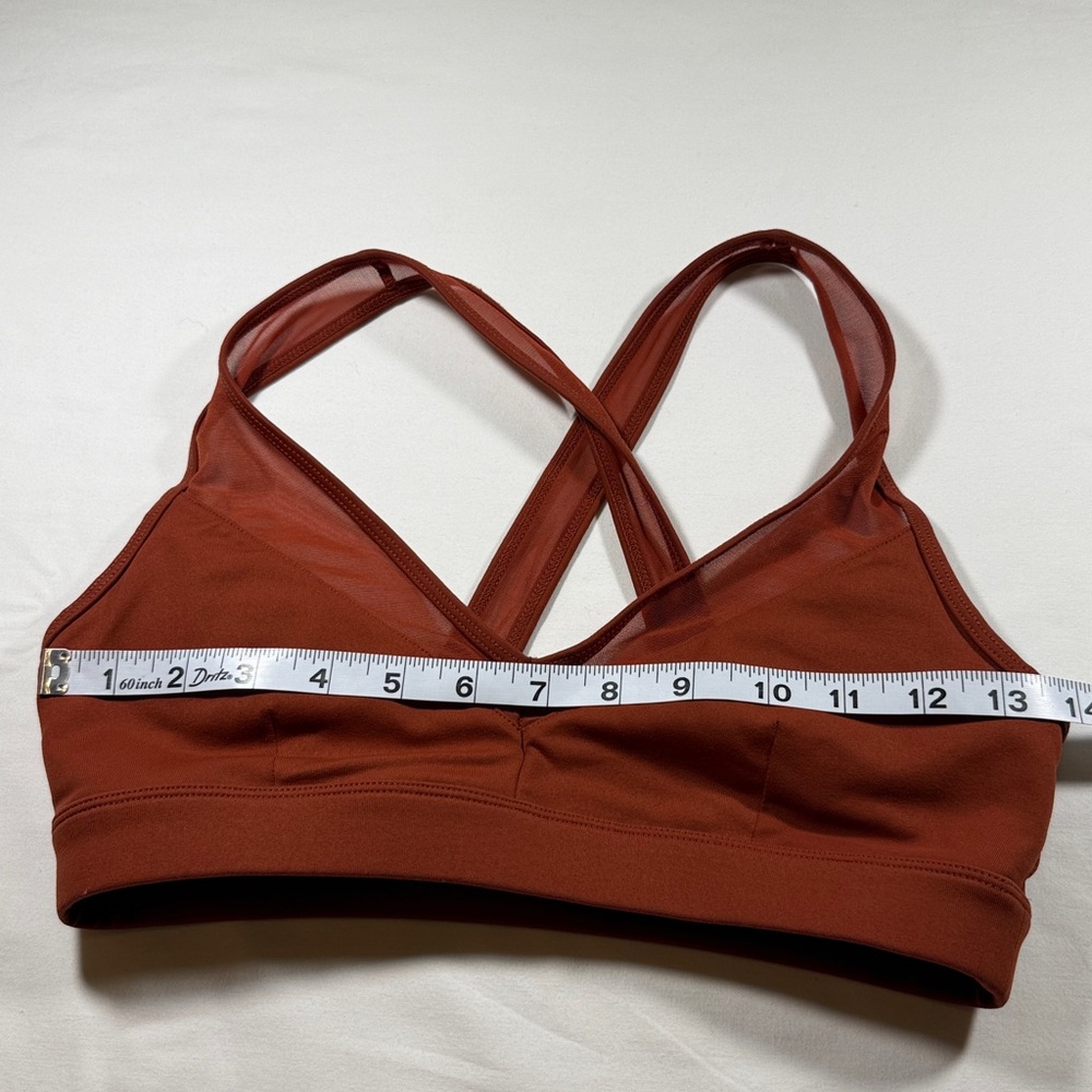 ALO Yoga Cross-Back Rust Sports Bra - Picture 3 of 8